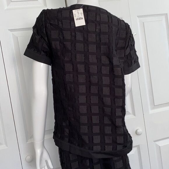 🔥JCREW 2 pc Set top Small & skirt 6 black New - Picture 4 of 7